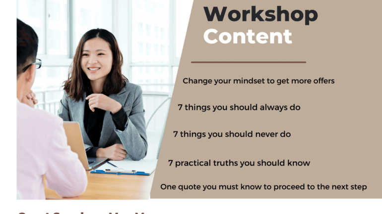 OneHub Growth's how to improve interviews and job searches event. Come to this event to change your mindset to get more offers.